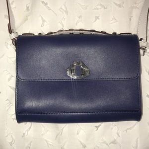 Rebecca Minkoff navy blue and white crossbody